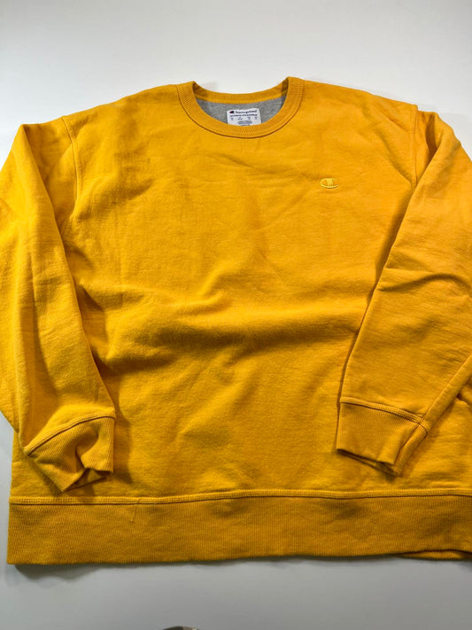 Champion Authentic Yellow Crewneck Sweatshirt 2XL