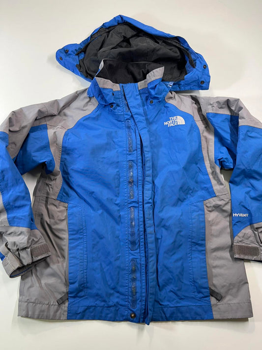 The North Face Youth Waterproof Blue and Gray Jacket