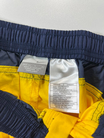 Vintage Nike Yellow and Navy Swim Shorts