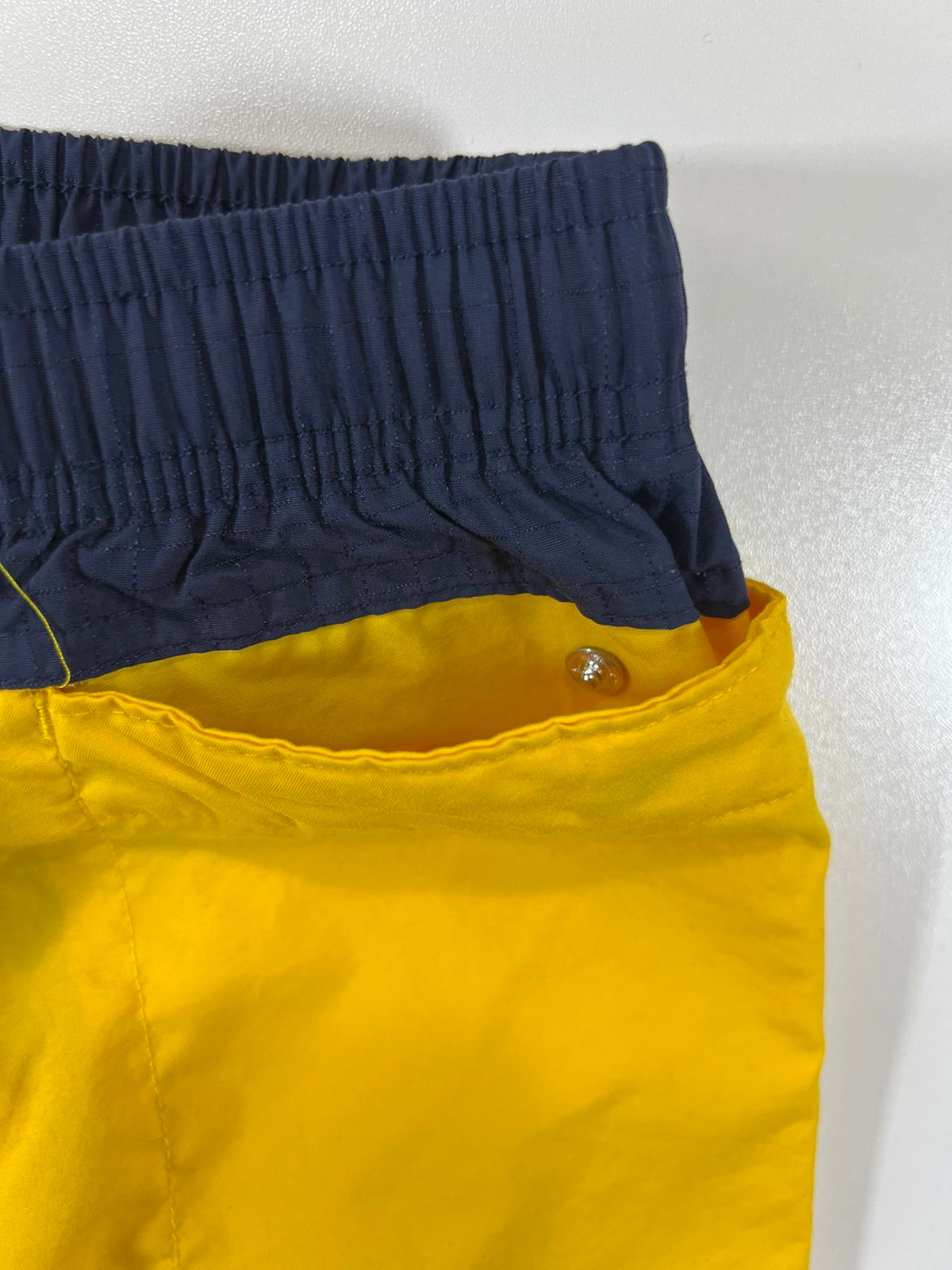 Vintage Nike Yellow and Navy Swim Shorts