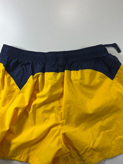 Vintage Nike Yellow and Navy Swim Shorts