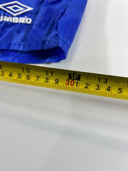 Umbro Blue Checkered Athletic Shorts with Drawstring Waist