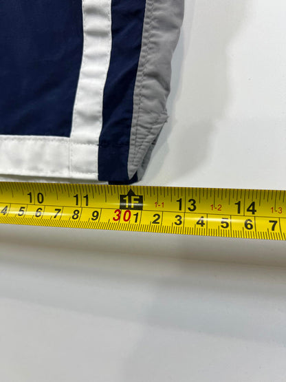 Vintage Nike Men's Navy Blue Athletic Shorts with White Trim