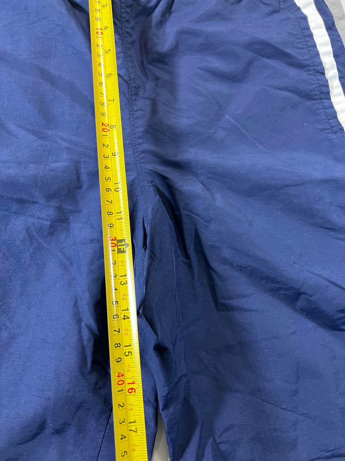 Vintage Nike Men's Navy Blue Athletic Shorts with White Trim