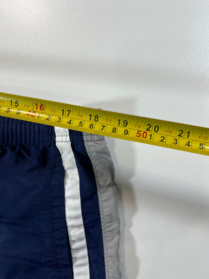 Vintage Nike Men's Navy Blue Athletic Shorts with White Trim