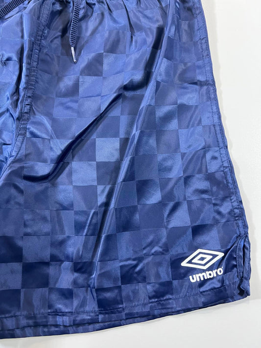 Umbro Men's Navy Blue Checkered Athletic Shorts