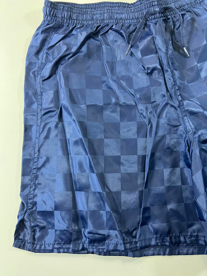 Umbro Men's Navy Blue Checkered Athletic Shorts