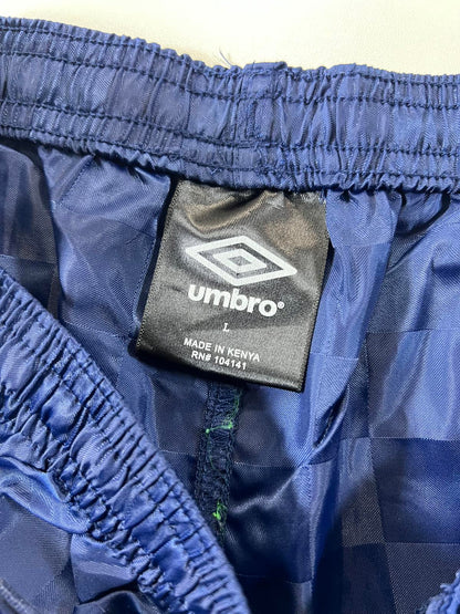 Umbro Men's Navy Blue Checkered Athletic Shorts