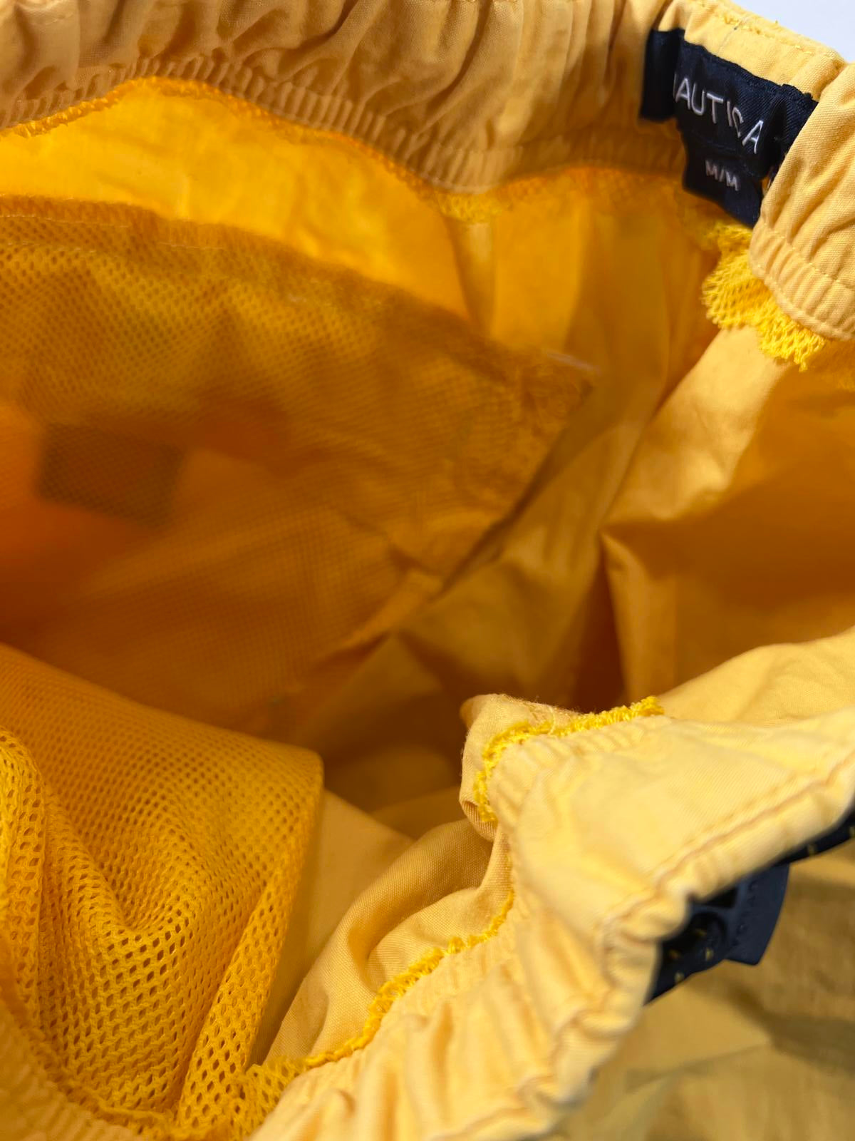 Nautica Yellow Men's Casual Shorts with Black Side Stripe