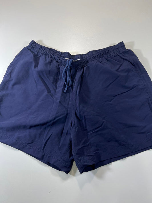 L.L.Bean Navy Blue Men's Swim Shorts with Drawstring Waist