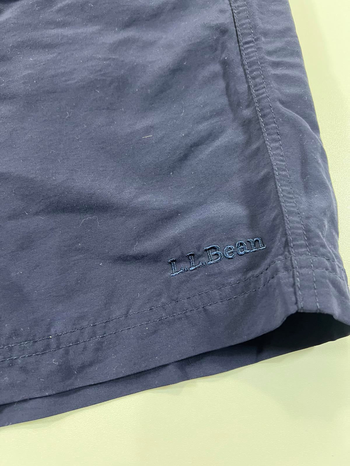 L.L.Bean Navy Blue Men's Swim Shorts with Drawstring Waist