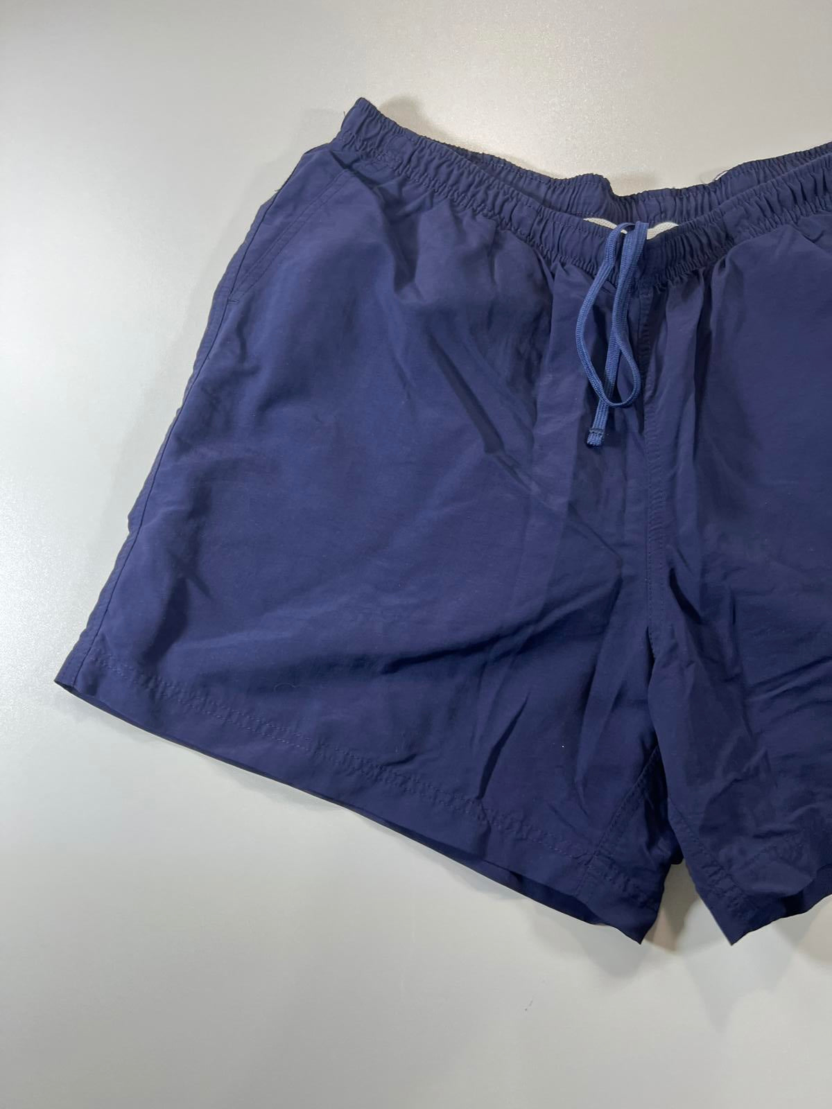 L.L.Bean Navy Blue Men's Swim Shorts with Drawstring Waist