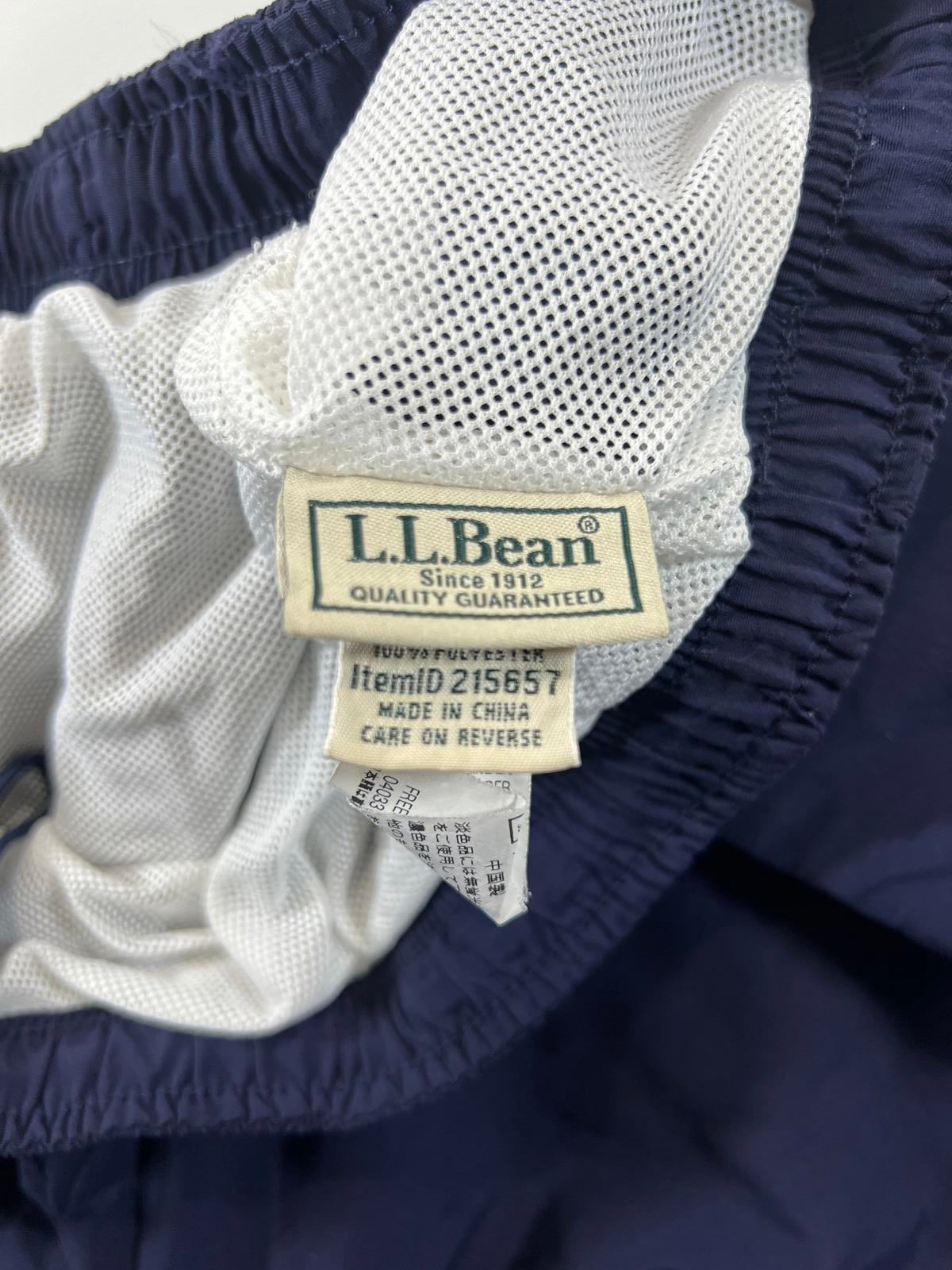 L.L.Bean Navy Blue Men's Swim Shorts with Drawstring Waist