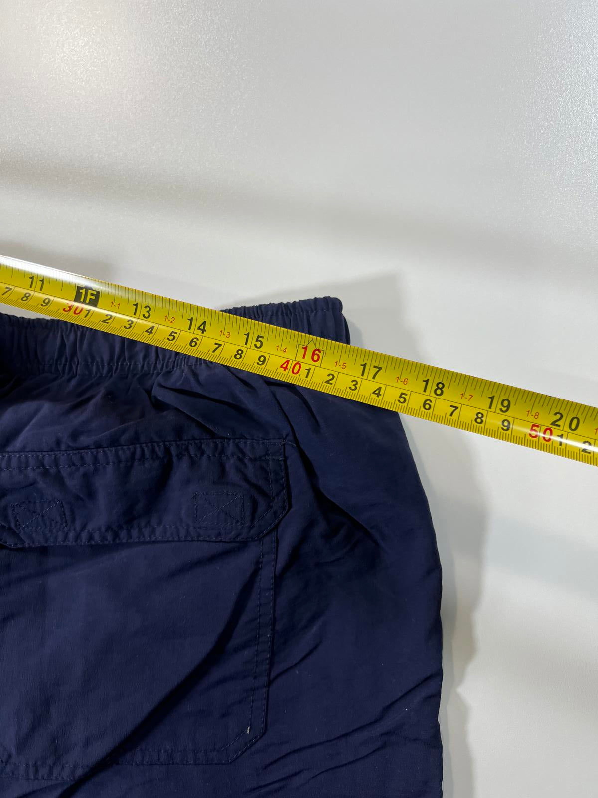 L.L.Bean Navy Blue Men's Swim Shorts with Drawstring Waist