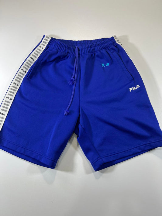 FILA Blue Athletic Shorts with Logo Tape Detail