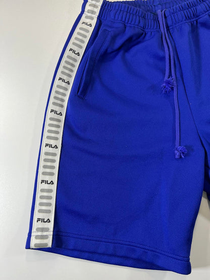 FILA Blue Athletic Shorts with Logo Tape Detail