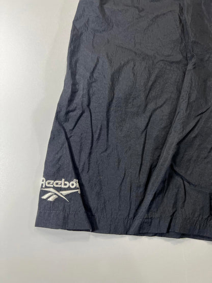 Vintage Reebok Black Athletic Shorts with Logo Detailing M