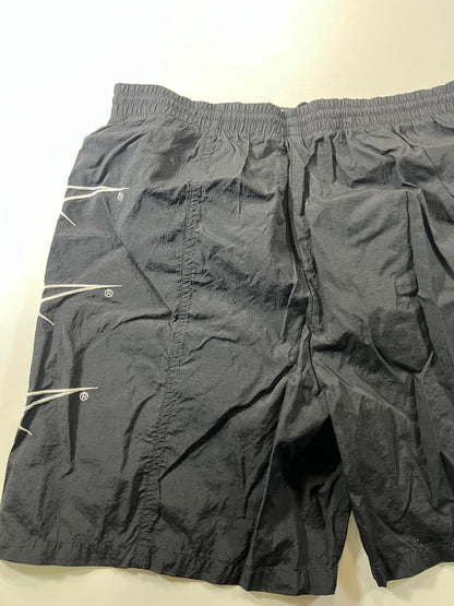 Vintage Reebok Black Athletic Shorts with Logo Detailing M