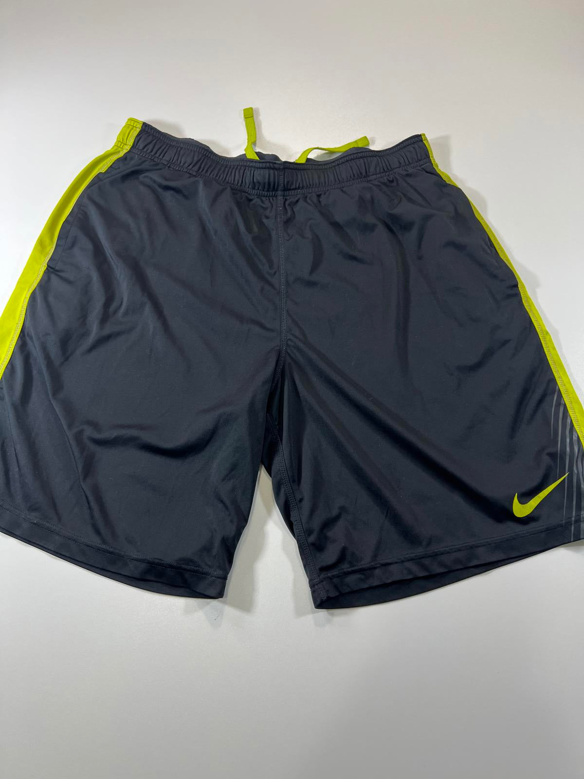 Nike Men's Athletic Shorts Black with Yellow Accents