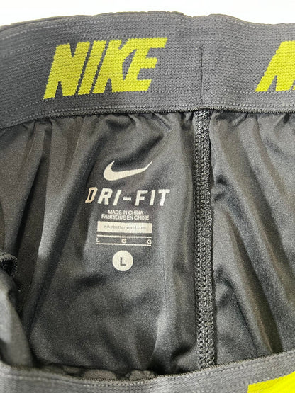 Nike Men's Athletic Shorts Black with Yellow Accents