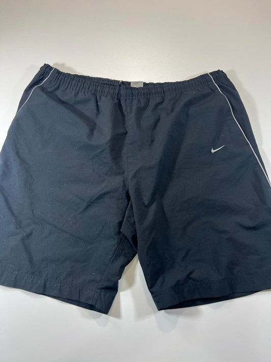Nike Black Athletic Shorts with White Piping