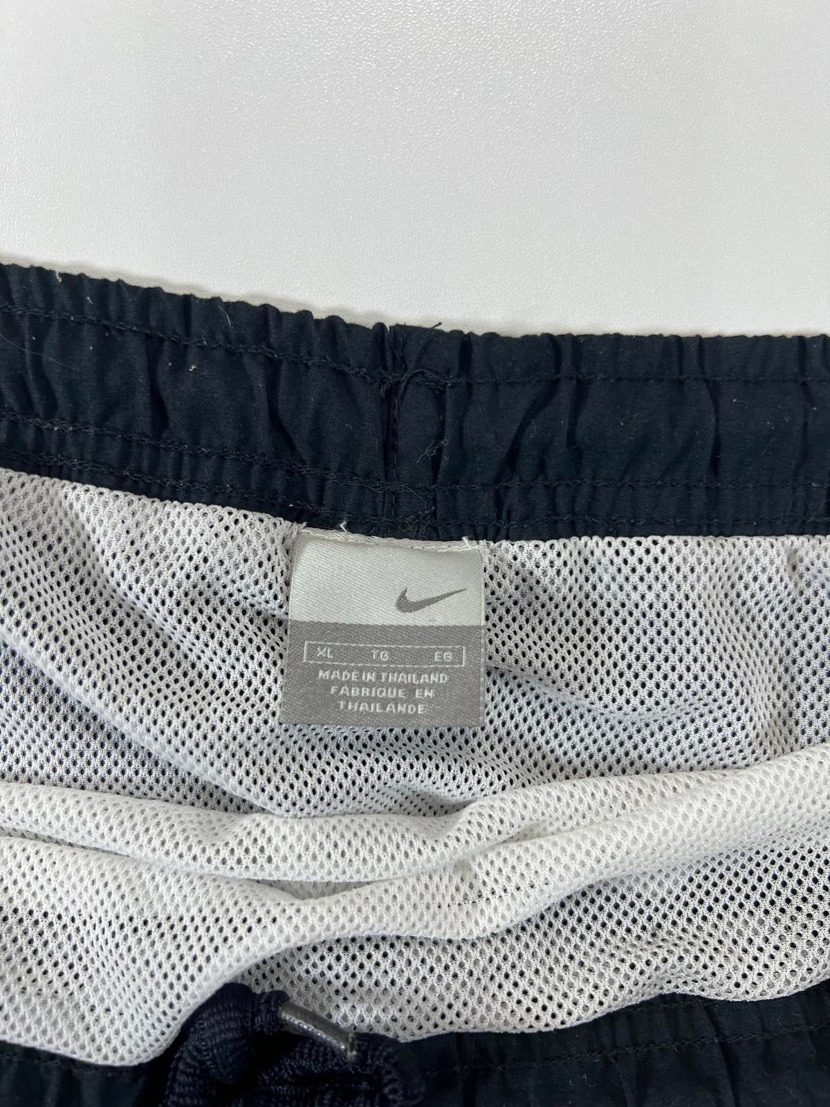 Nike Black Athletic Shorts with White Piping