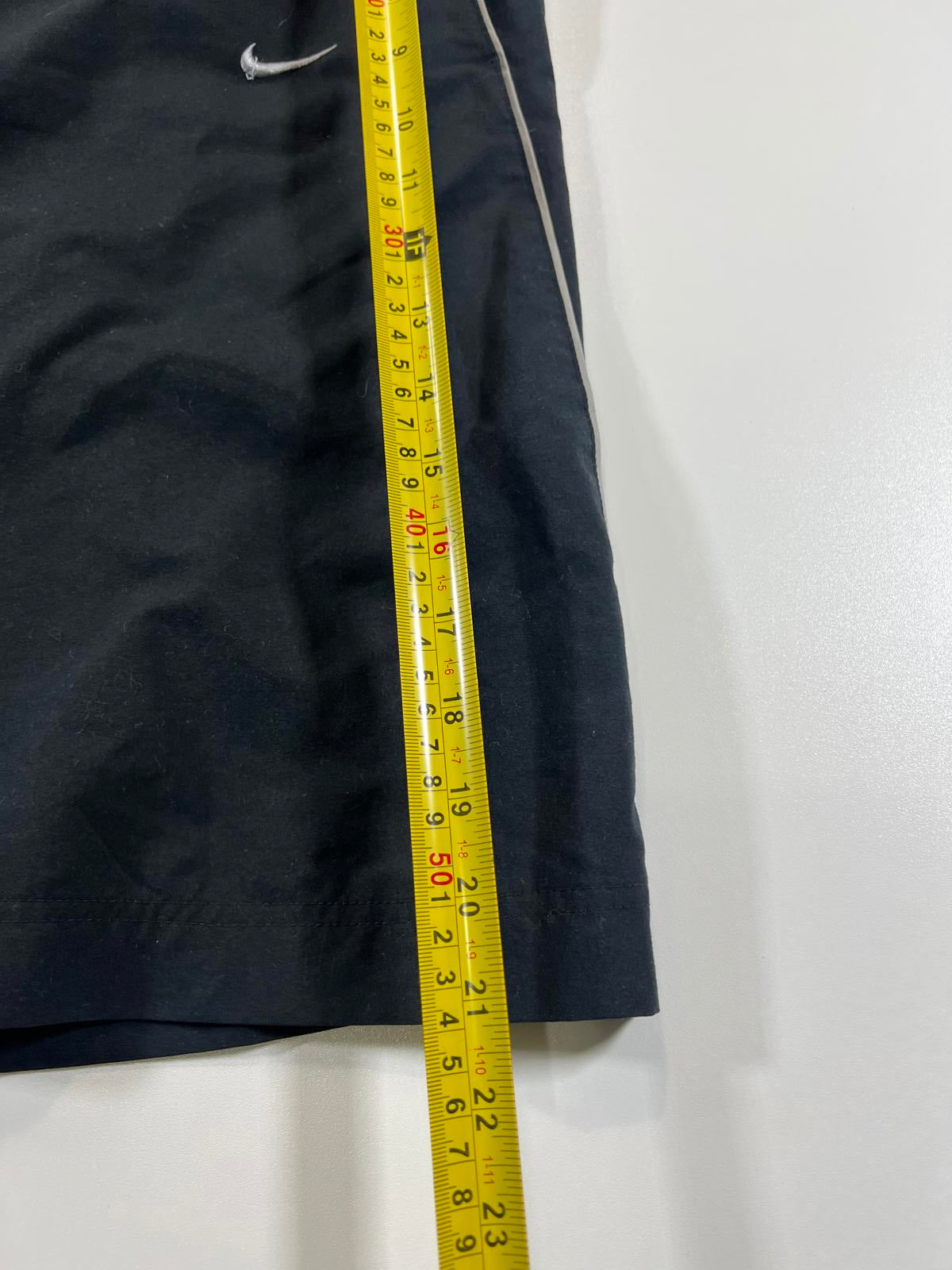 Nike Black Athletic Shorts with White Piping