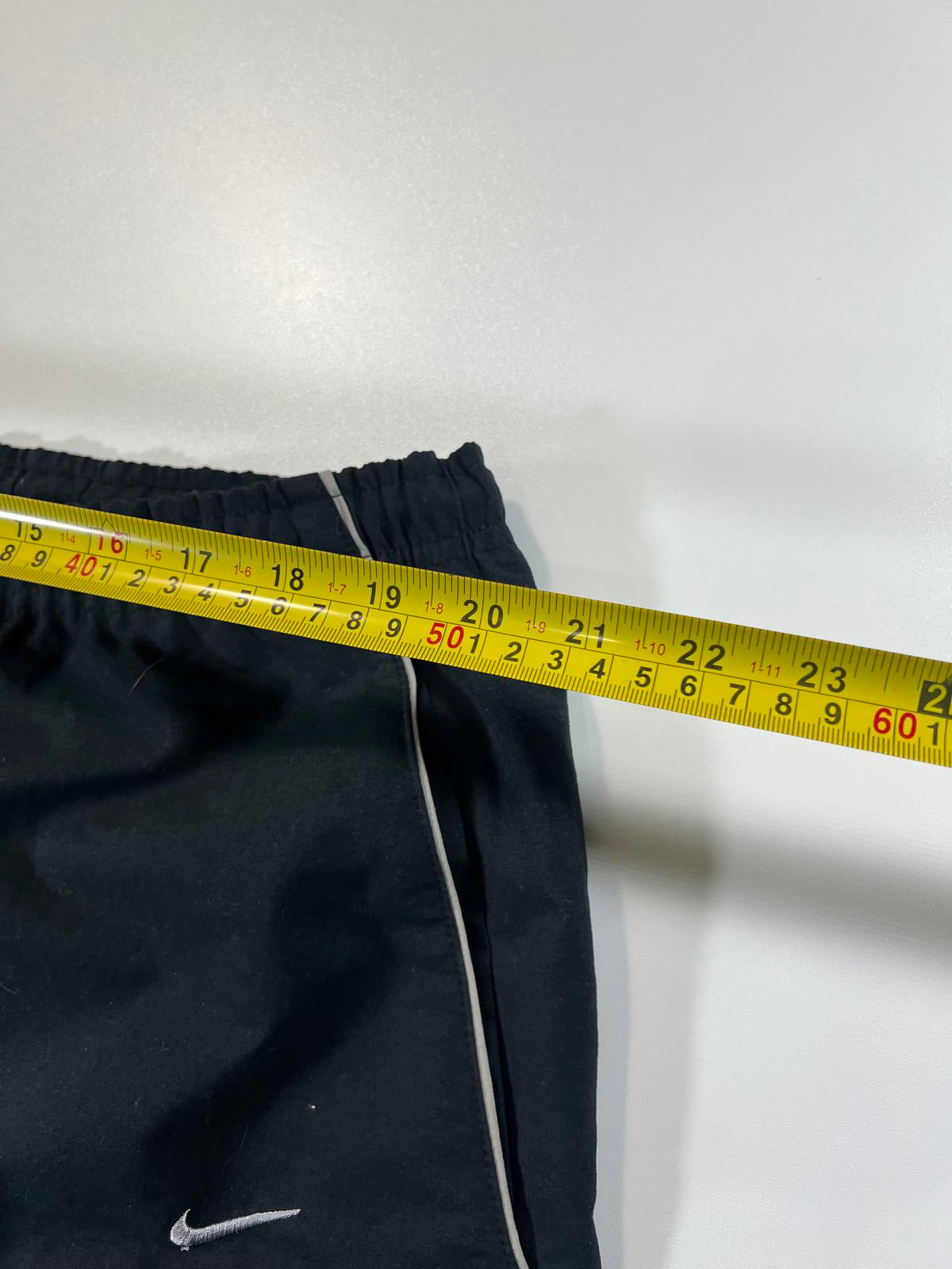 Nike Black Athletic Shorts with White Piping