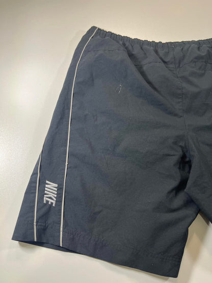 Nike Black Athletic Shorts with White Piping