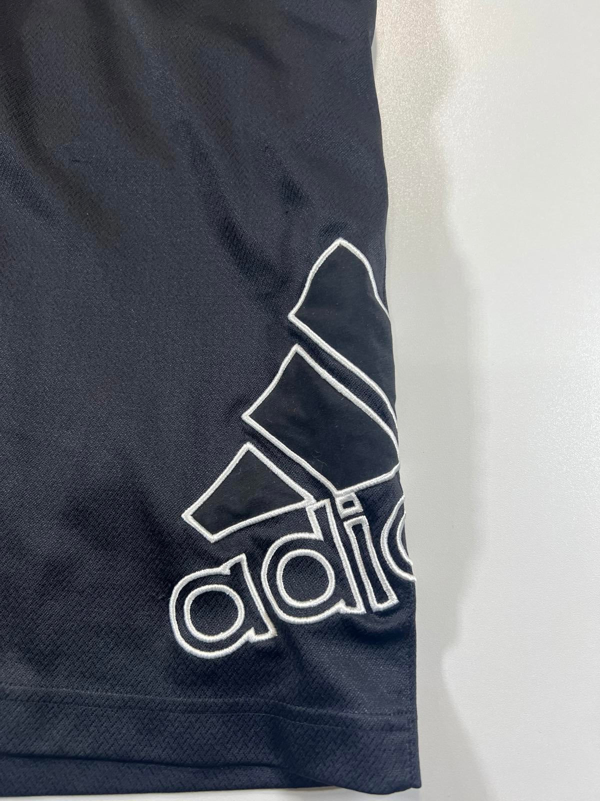 Adidas Men's Black Athletic Shorts with Large Logo