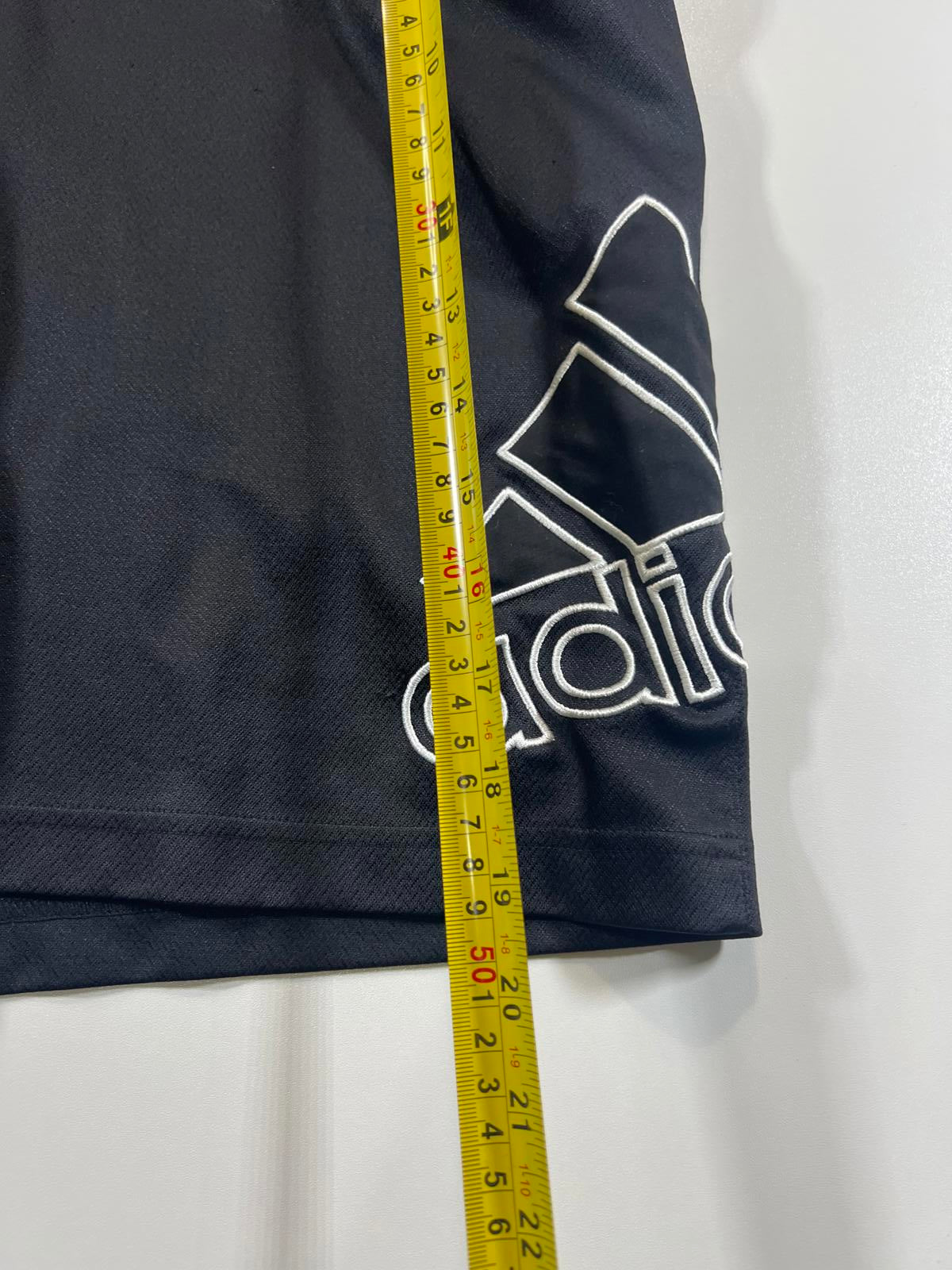 Adidas Men's Black Athletic Shorts with Large Logo