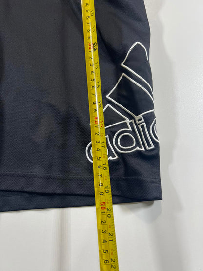 Adidas Men's Black Athletic Shorts with Large Logo
