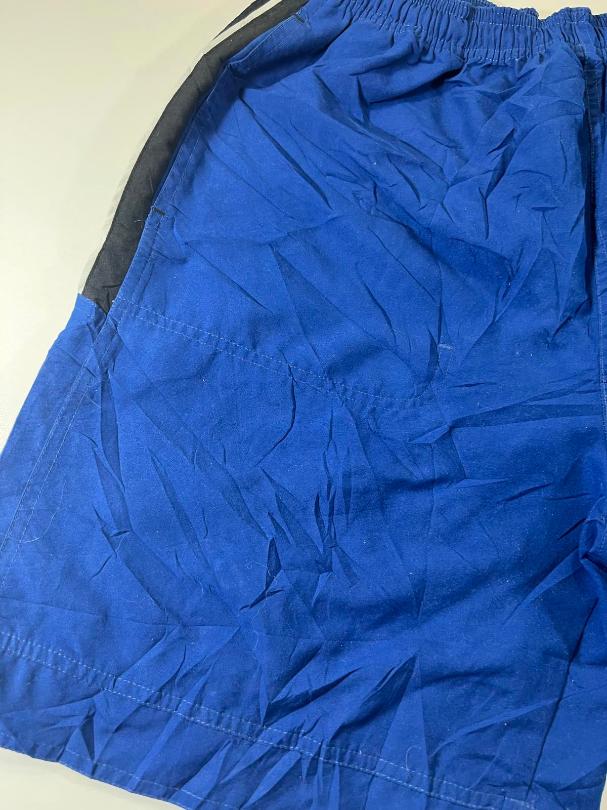 Reebok Blue Athletic Shorts with Side Zipper Pocket L