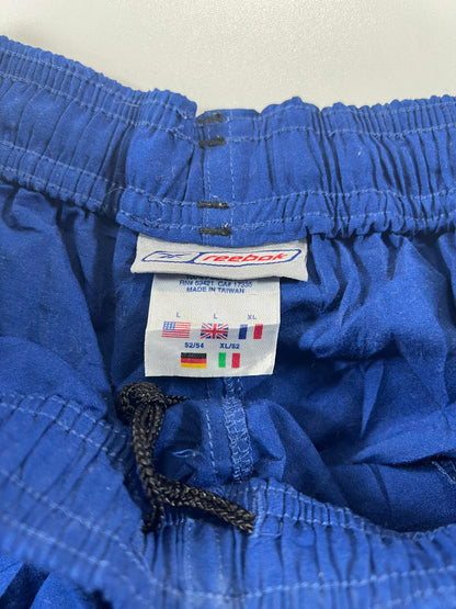 Reebok Blue Athletic Shorts with Side Zipper Pocket L
