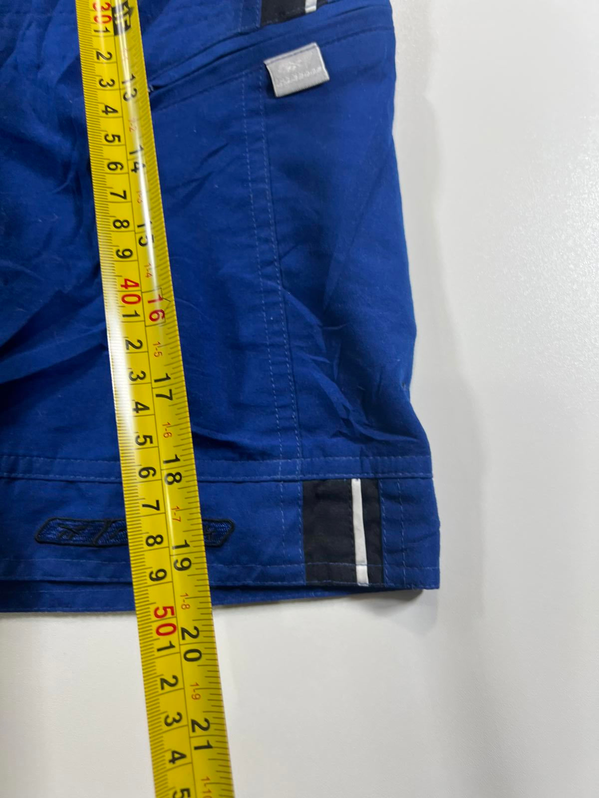 Reebok Blue Athletic Shorts with Side Zipper Pocket L