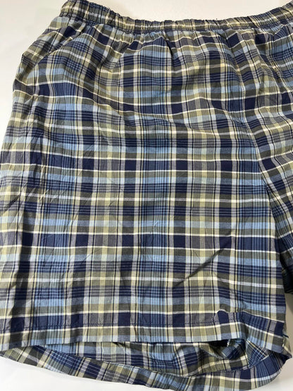 Nautica Men's Blue and Beige Plaid Shorts