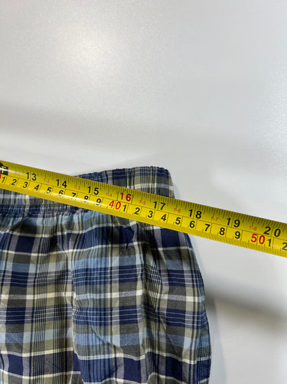 Nautica Men's Blue and Beige Plaid Shorts