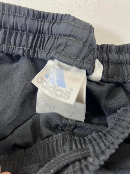 Adidas Men's Black Athletic Shorts with White Stripes