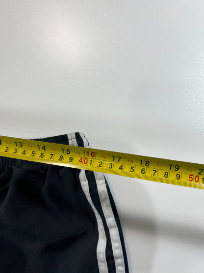 Adidas Men's Black Athletic Shorts with White Stripes