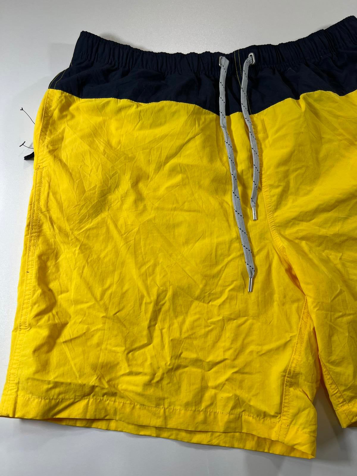 Nautica Men's Yellow and Navy Swim Shorts