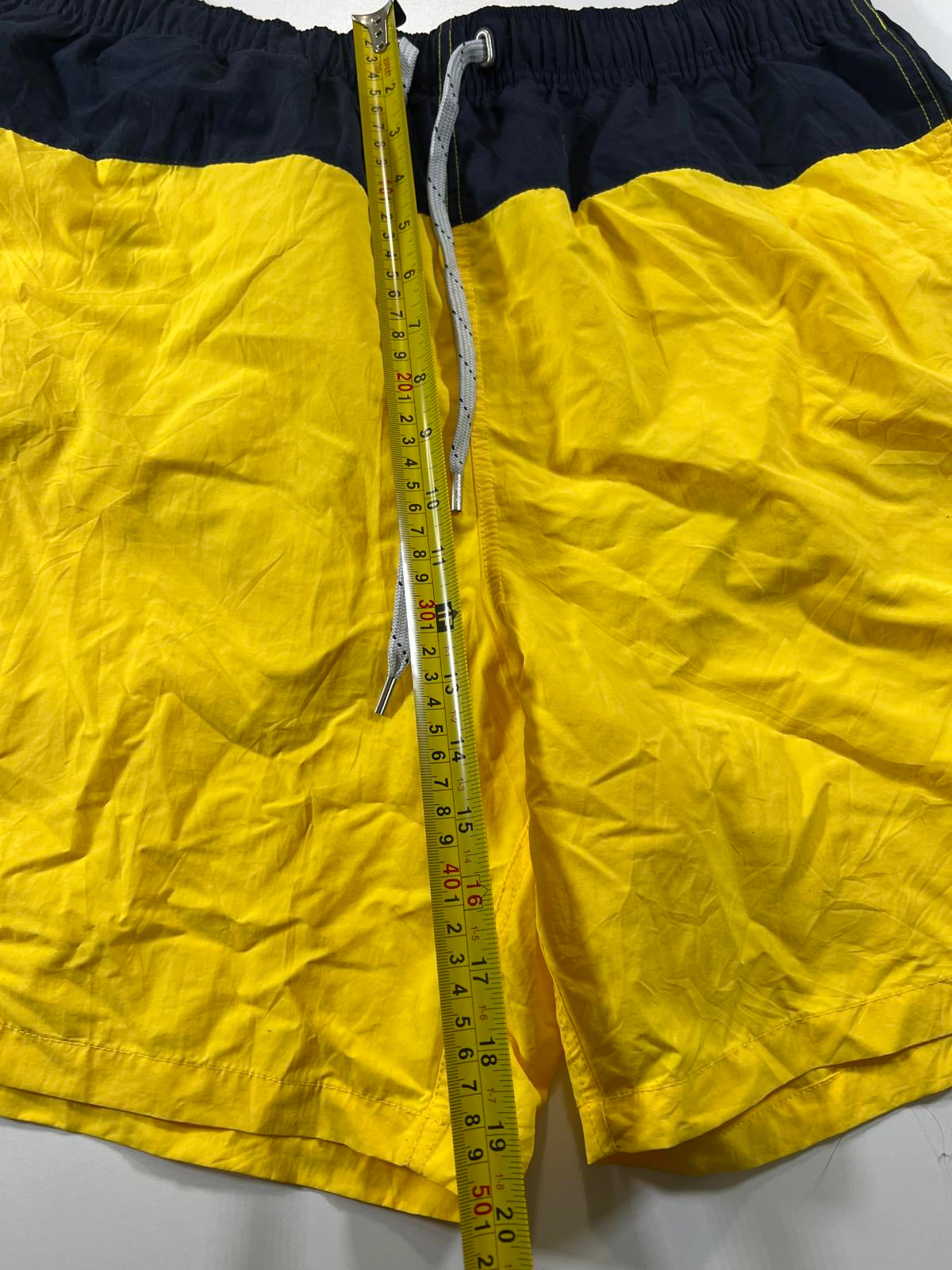 Nautica Men's Yellow and Navy Swim Shorts