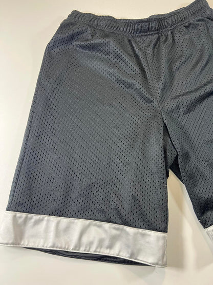 Nike Black Mesh Athletic Shorts with Silver Trim