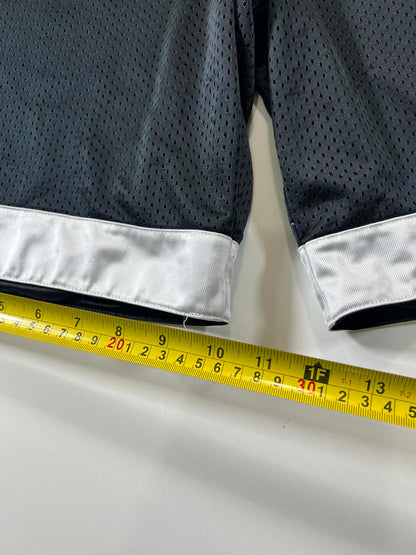 Nike Black Mesh Athletic Shorts with Silver Trim