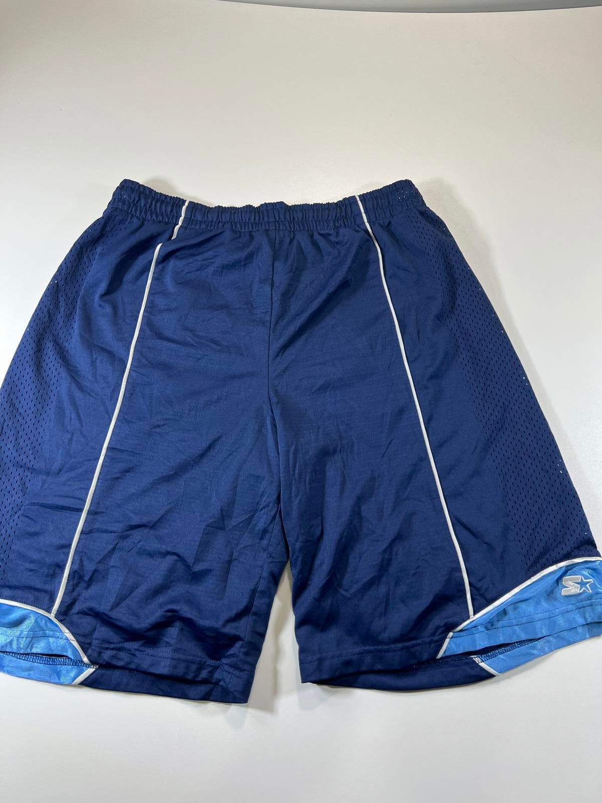 Starter Men's Navy Blue Athletic Shorts with Light Blue M