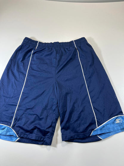 Starter Men's Navy Blue Athletic Shorts with Light Blue M