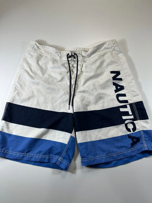 Nautica Men's Swim Shorts with Colour Block Design M
