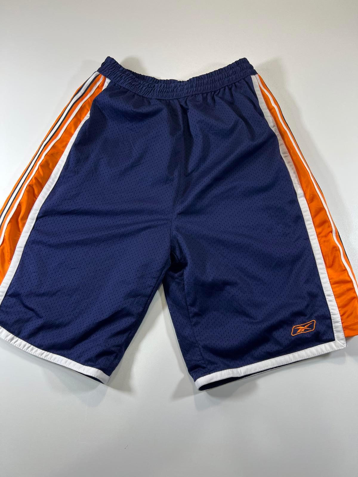 Reebok Men's Athletic Mesh Shorts with Orange and White L