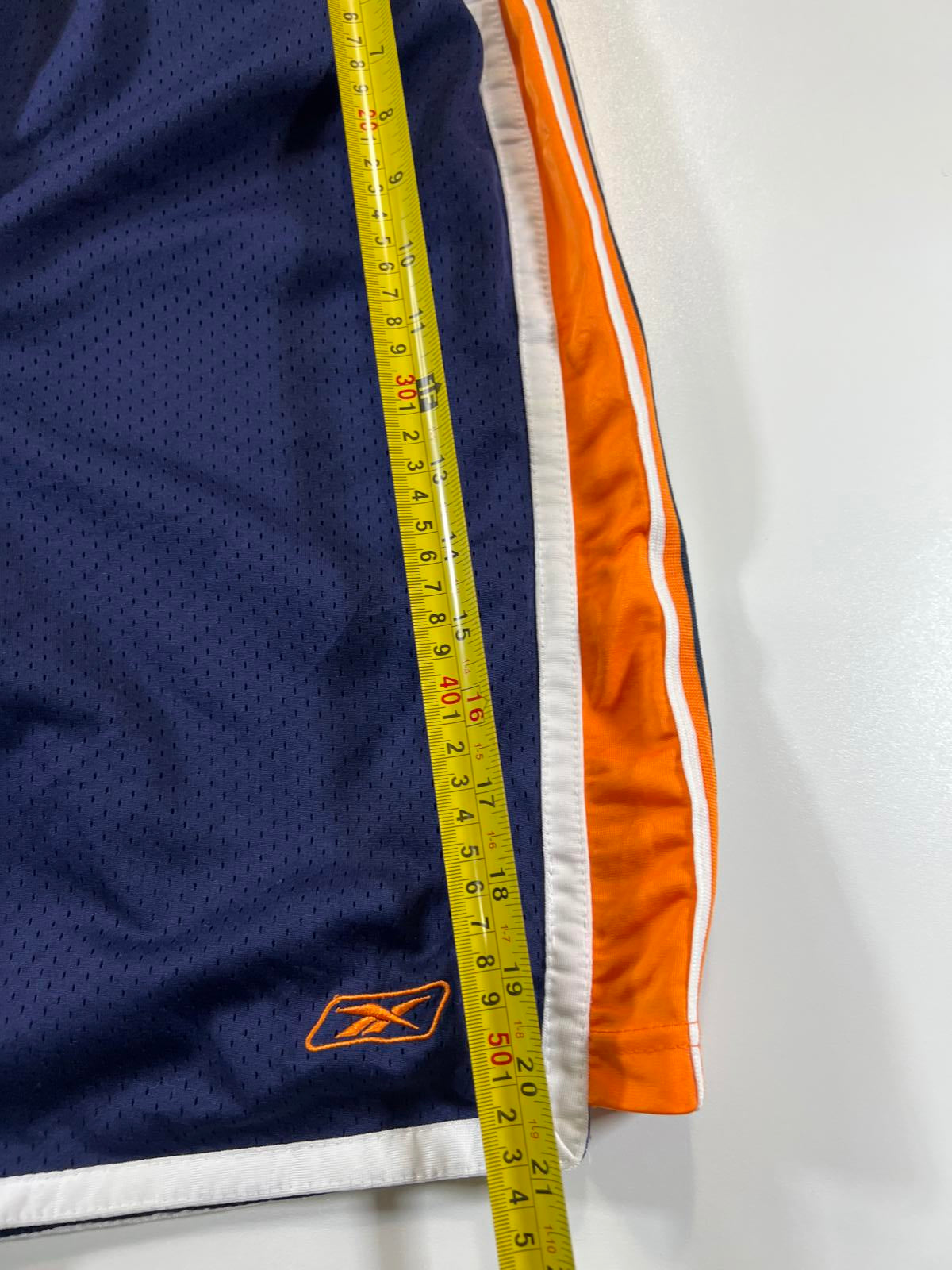 Reebok Men's Athletic Mesh Shorts with Orange and White L