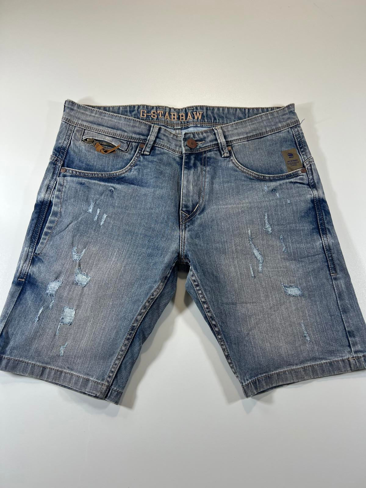 G-Star RAW Distressed Denim Shorts 32