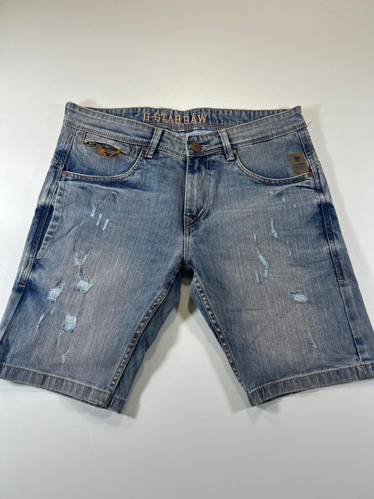 G-Star RAW Distressed Denim Shorts 32